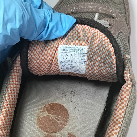 Saucony Men’s Jazz Low Pro orange/Brown Vegan Sneakers Sz. 10 GUC (flaws) - Picture 6 of 10